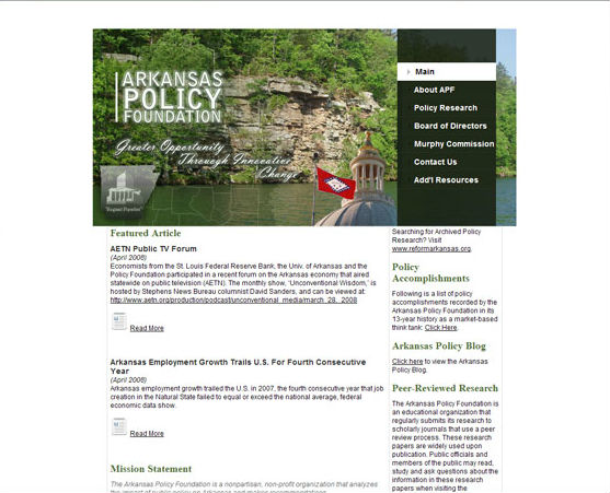 Arkansas Policy Foundation — Redesign