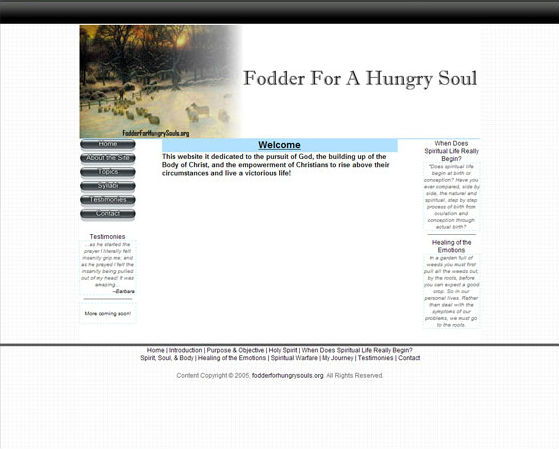 Fodder For Hungry Souls — Redesign